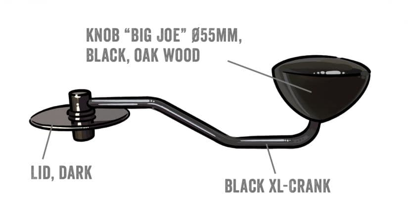 Comandante Black Crank XL sveiv og håndtak til C40 kverner - Image 2